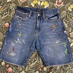 Ralph Lauren Blue Denim Waistband with Yellow Stitching